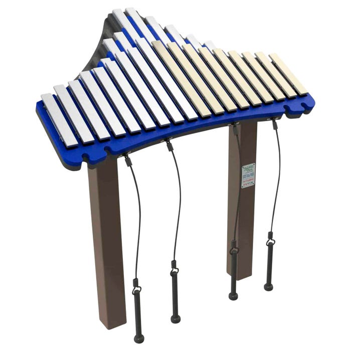 Freenotes Harmony Park Outdoor Duet Marimba, Surface Mount, 44 x 43 x 24 Inches