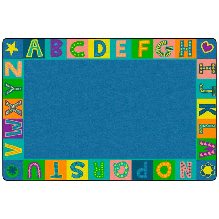Childcraft Alphabet Blocks Border Carpet, Rectangle