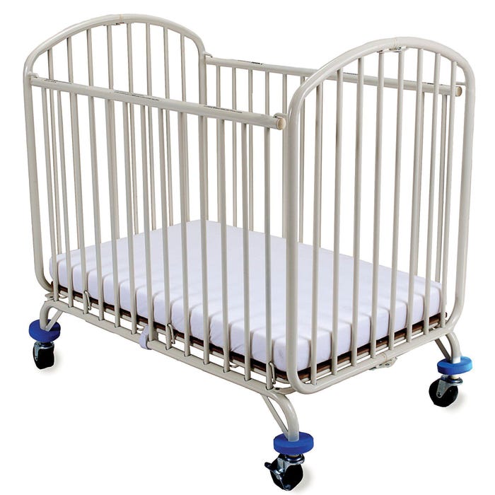 L.A. Baby Folding Crib, White, 39-1/2 x 24-1/4 x 37-1/2 Inches