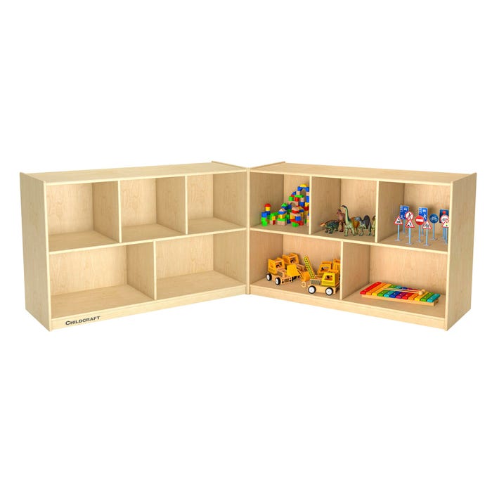 Childcraft Mobile Hide-Away Preschool Cabinet, Wooden, 47-3/4 x 28-1/2 x 30 Inches