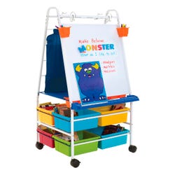 Copernicus Premium Royal Reading Writing Center with Vibrant Tubs and Lids, 33 x 27 x 59 Inches, Item Number 2103014