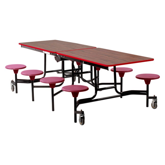Classroom Select Mobile Table, 12 Stools, Rectangle