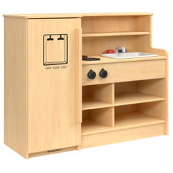 Childcraft Toddler All-in-One Kitchen Center, Wooden, 35-3/4 x 13-1/4 x 30 Inches