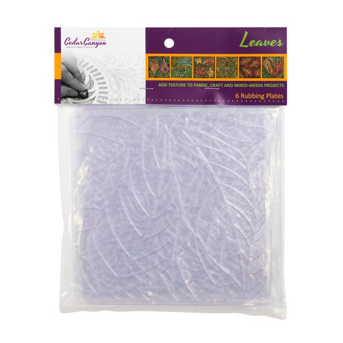 Jack Richeson Leaves Rubbing Plate, 7 x 7 Inches, Set of 6