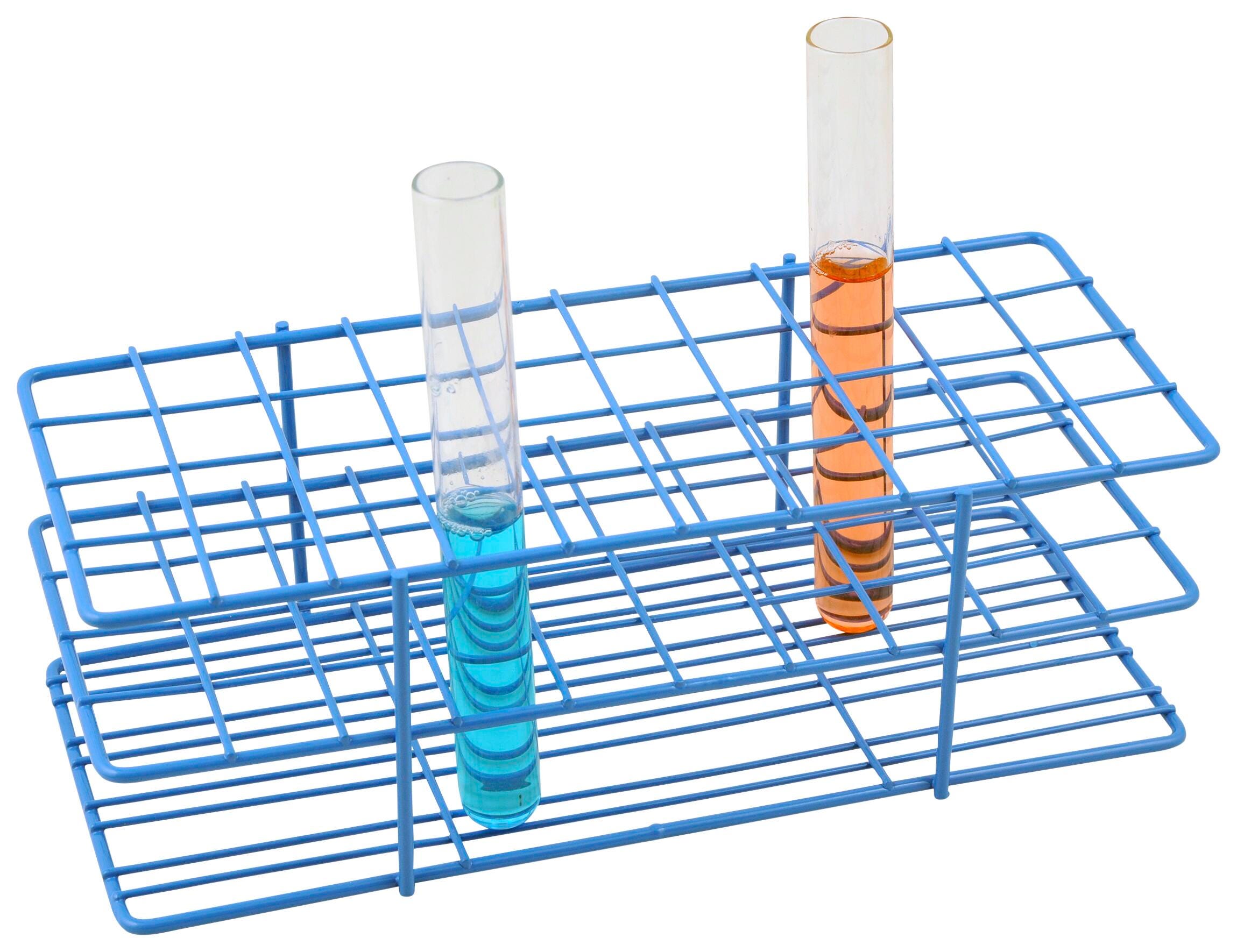 Blue Epoxy Coated Steel Wire Test Tube Rack