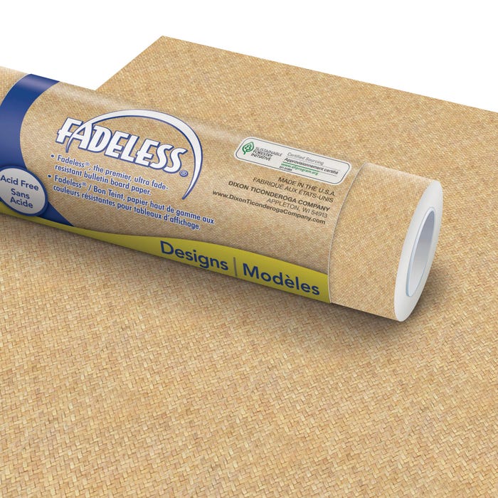 Fadeless Bulletin Board Art Paper, Wicker, 48 Inches x 12 Feet, 1 Roll