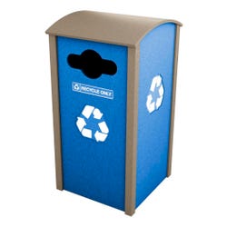 Berkeley 32 Gallon Sideload Single Recycle Enclosure, Curve Top, Item Number 2104914
