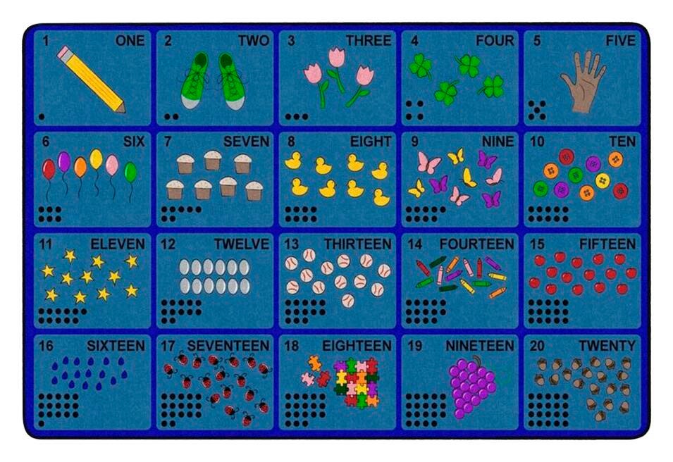 Childcraft Learn to Count Carpet for Classrooms, Rectangle 4002076