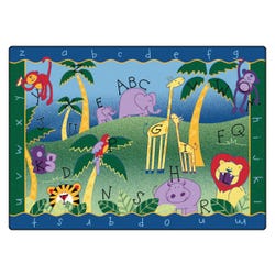 Carpets for Kids Alphabet Jungle Rug, 4 Feet 5 Inches x 5 Feet 10 Inches, Rectangle, Multicolored, Item Number 679552