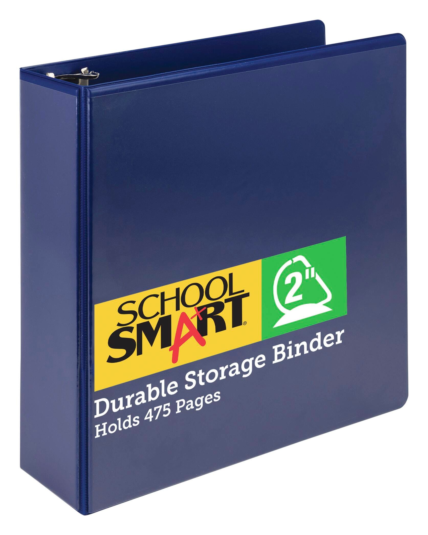 School Smart Durable Polypropylene D-Ring Binder, 2 Inches, Blue Item Number 2006453