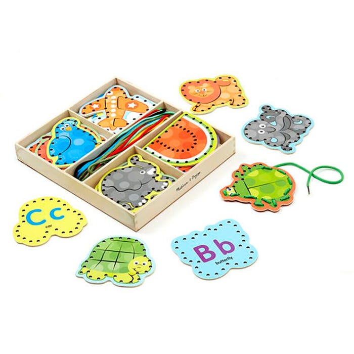 Melissa & Doug Alphabet Lacing Cards, 52 Pieces