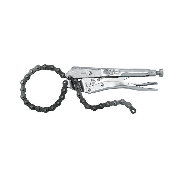 Irwin Vise Grip Locking Chain Clamp, 2-3/4 in Jaw Opening, 9 in L, Alloy Steel