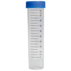 Frey Scientific Screw Top Self-Standing Base Centrifuge Tubes, 50 mL, Pack of 50, Item Number 1292875