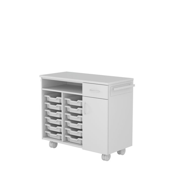 Fleetwood Designer 2.0 Project Cart, 12 Trays Included, Locking Door and Drawer
