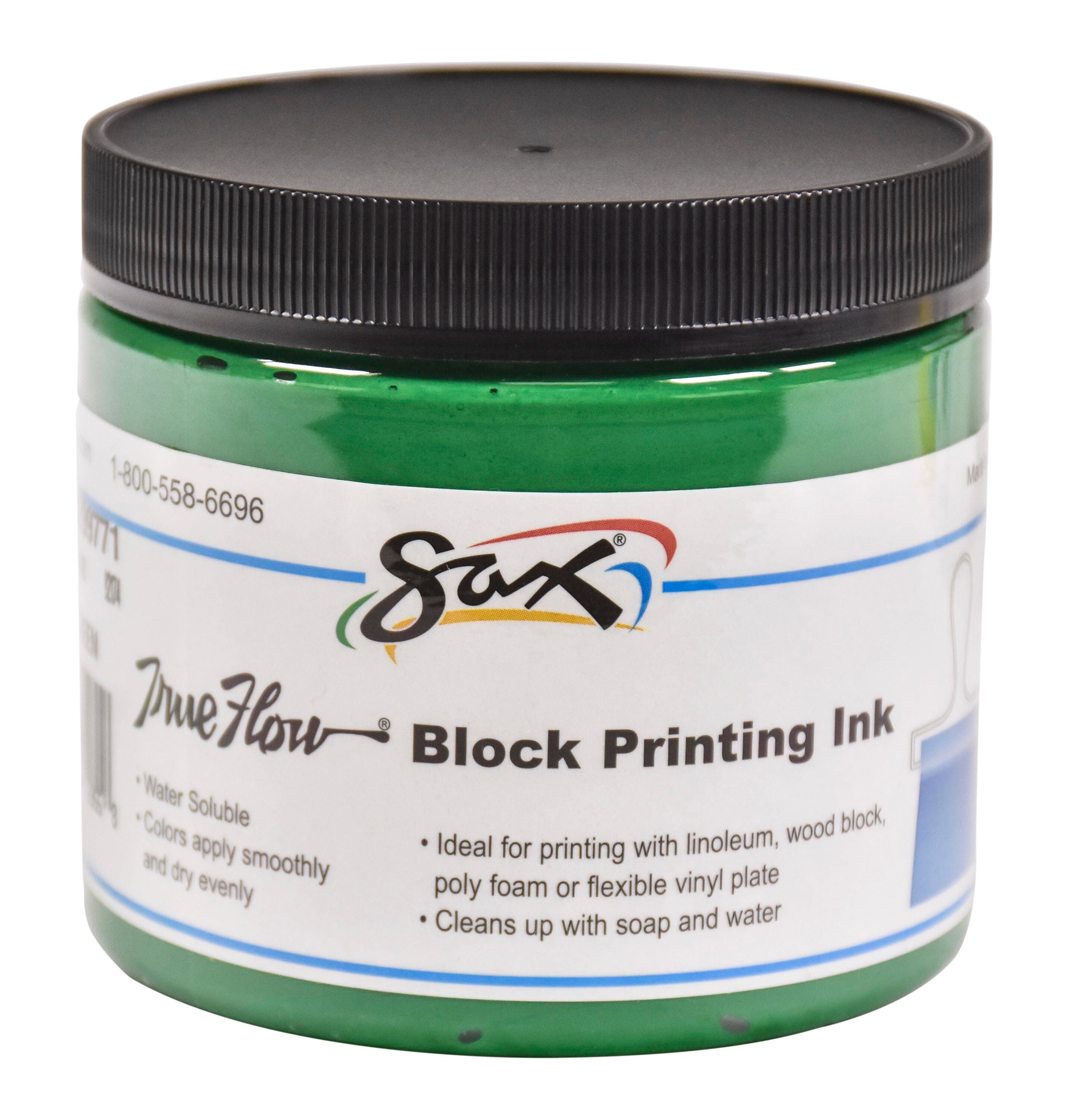 Sax Water Soluble Block Printing Ink, 1 Pint Jar, Green 1299771