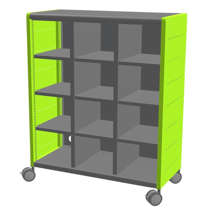 Classroom Select Geode Tall Cabinet, Triple Wide, 12 Cubbies