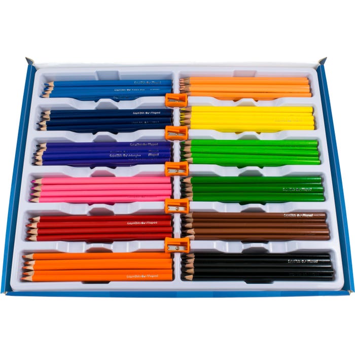 Maped Color'Peps Triangular Colored Pencils Classroom Pack, Assorted Colors, Set of 240