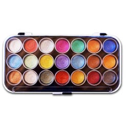 Niji Yasutomo Watercolor Paints, 21 Assorted Pearlescent Colors, Item Number 1289881