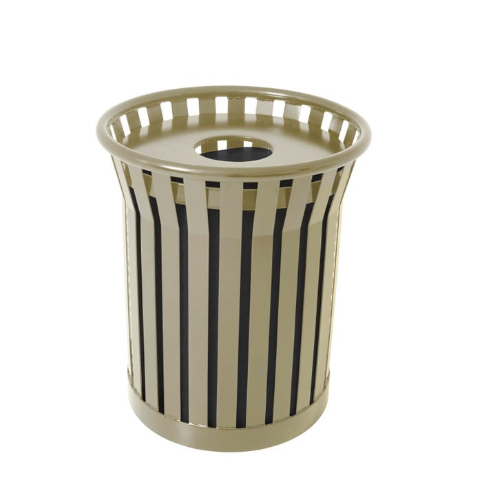 UltraSite Jackson Series 36 Gallon Receptacle with Lid and Plastic Liner
