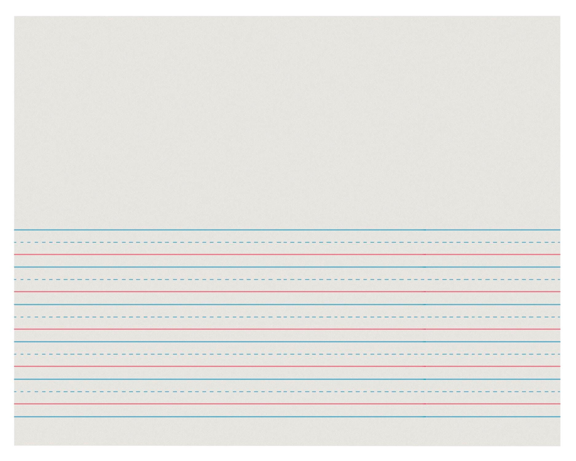 School Smart Red & Blue Storybook Paper, 1/2 Inch Ruled Long Way, 11 x 8-1/2 Inches, 500 Sheets 085323