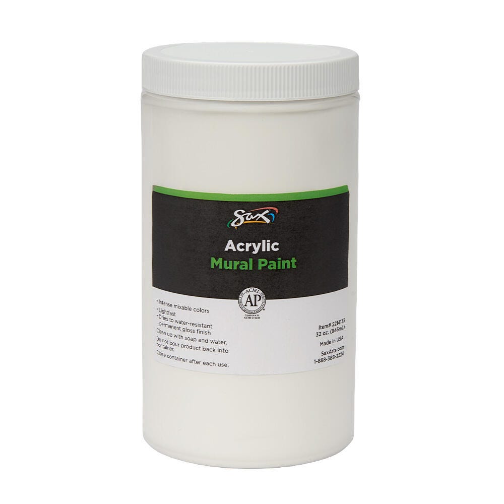 Image for Sax Acrylic Mural Paint, Quart, Titanium White from School Specialty