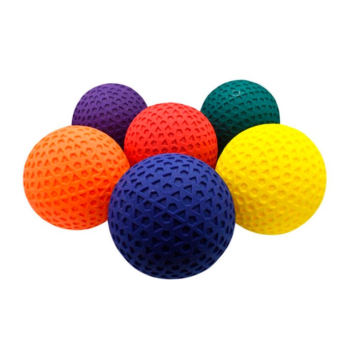 Sportime Geo Soft Touch Vinyl Ball, 6 Inches, Assorted Colors, Set of 6
