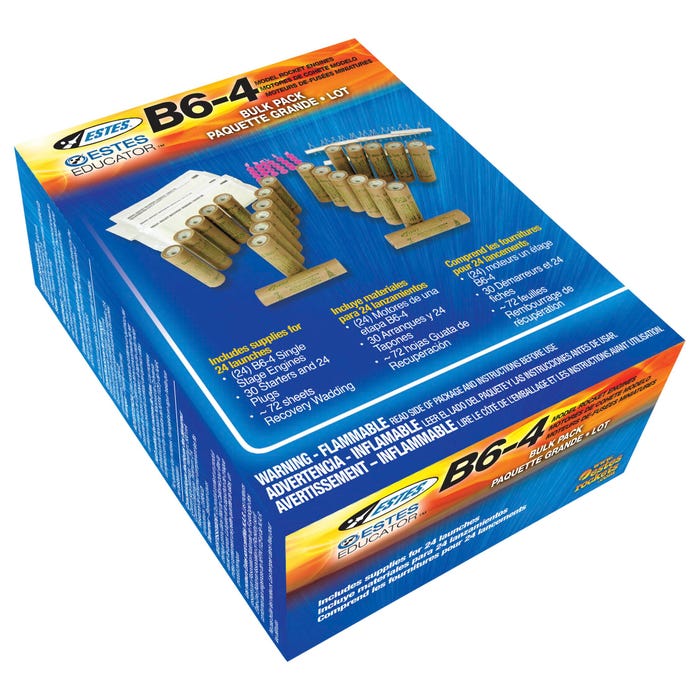 Estes Standard Single Stage B6-4 Engines - Pack of 24