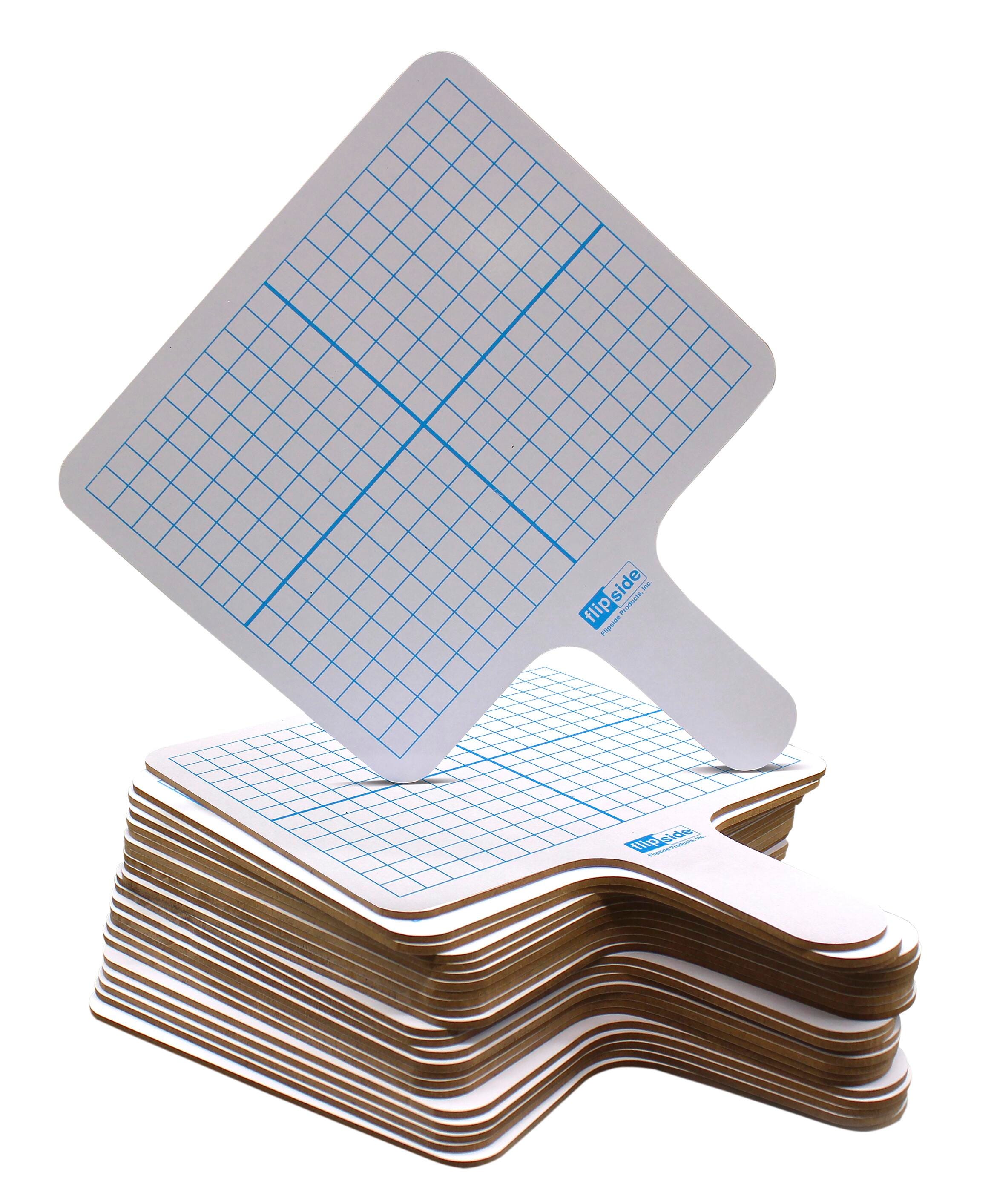 Flipside Two Sided Rectangle Graph/Blank Dry Erase Paddles, Pack of 12 2003281