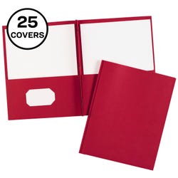 Avery 2-Pocket Textured Folders with Fastener, 8-1/2 x 11 Inches, Red, Pack of 25 2149666