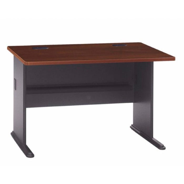 Bush Series A Desk, Melamine, Natural Cherry, 72 x 27 x 30 Inches