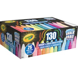 Crayola Washable Sidewalk Chalk, Assorted Colors, Set of 130 2149057