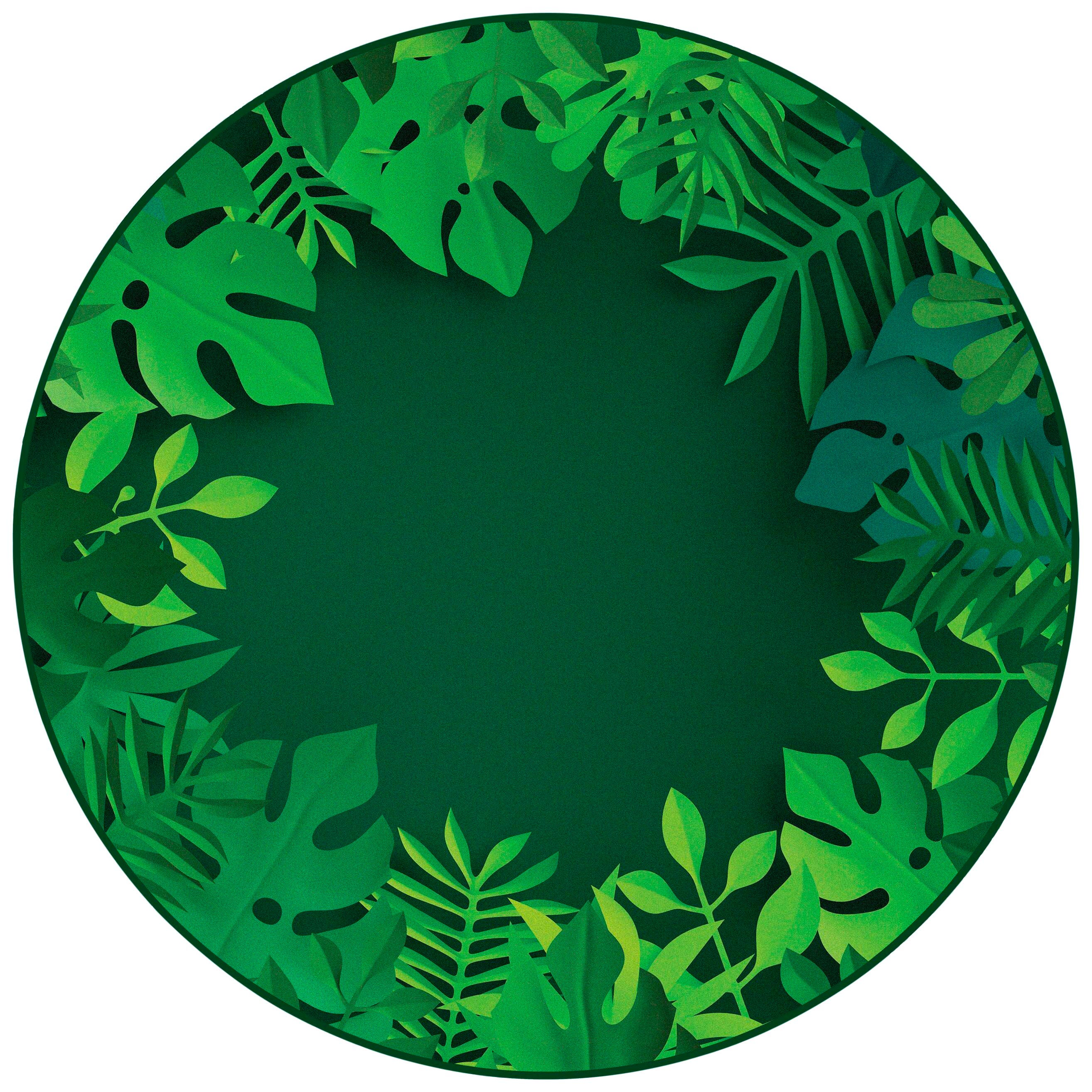 Carpets for Kids Tropical Paradise Carpet, 6 Feet, Round, Green, Item Number 2019685