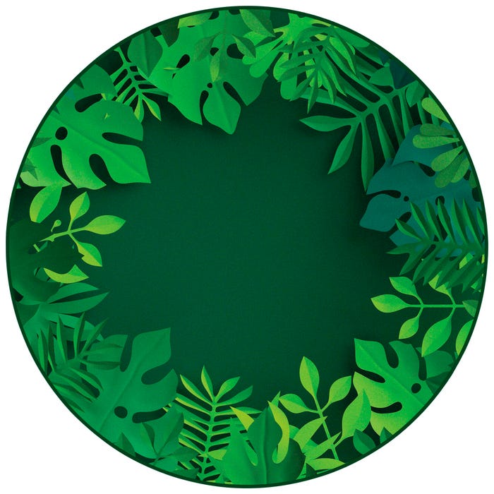 Carpets for Kids Tropical Paradise Carpet, 6 Feet, Round, Green