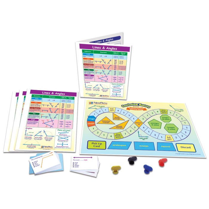 NewPath Learning Lines and Angles Learning Center Game, Grade 3 to 5