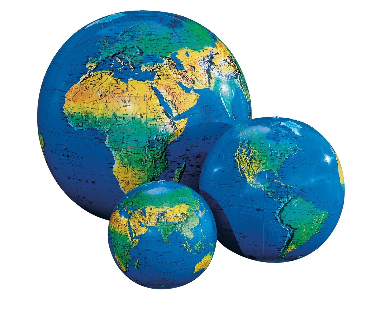 Replogle Topographical Inflatable Globe, 12 Inch Diameter