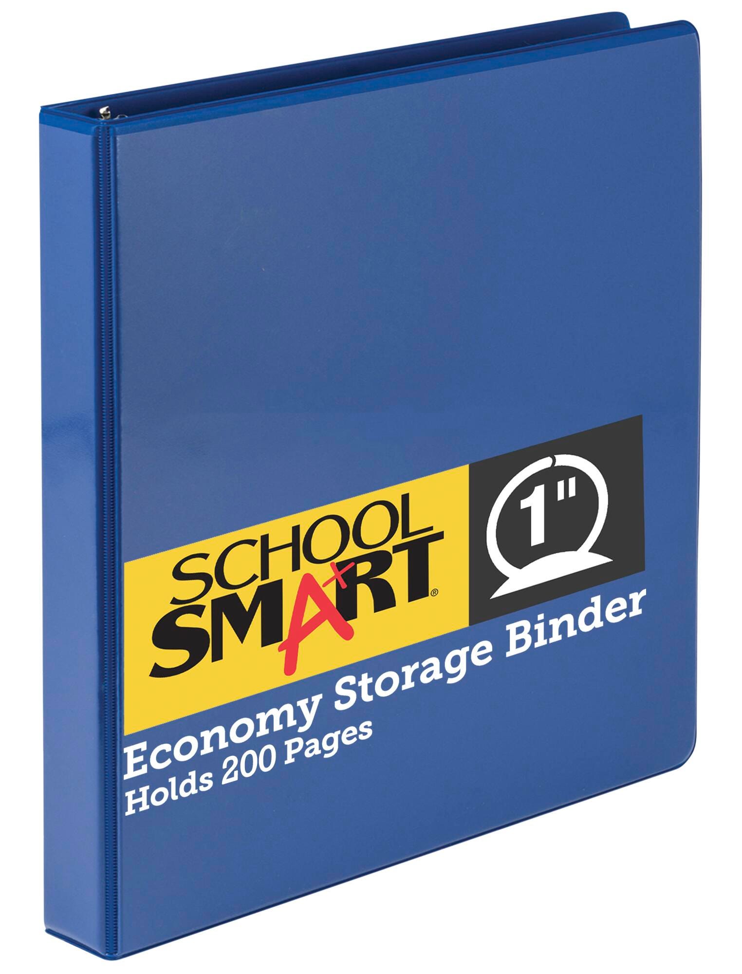 School Smart Round Ring Binder, Polypropylene, 1 Inch, Blue 086360