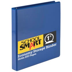 Image for School Smart Round Ring Binder, Polypropylene, 1 Inch, Blue from School Specialty