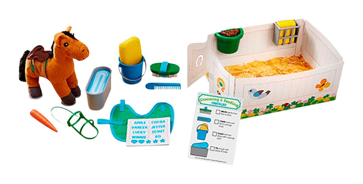 Image for Melissa & Doug Feed and Groom Horse Care Play Set, 23 Pieces from School Specialty