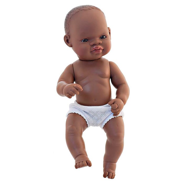 Miniland Newborn Baby Doll, African American Girl, 12-5/8 Inches