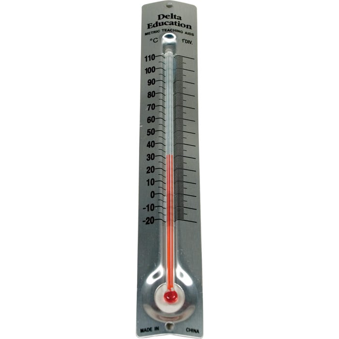 Delta Education Thermometer, Metal Backed, Celsius