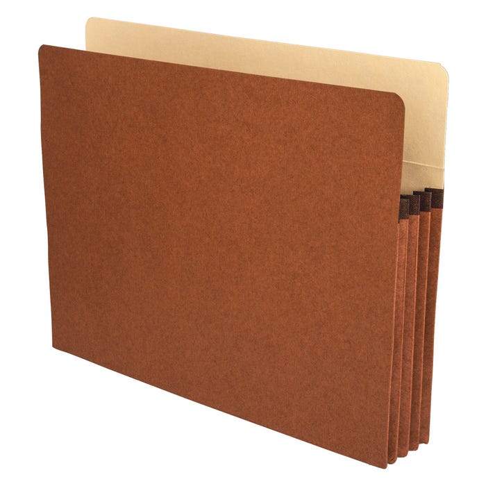 Business Source File Pocket, Letter Size, 3-1/2 Inch Expansion, Redrope, Pack of 25