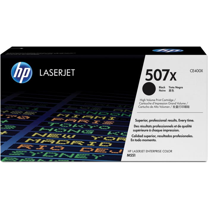 HP 507X Ink Cartridge, CE400X, Black