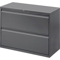 Image for Lorell Lateral File Cabinet, 42 x 18-5/8 x 28-1/8 Inches, Charcoal from School Specialty