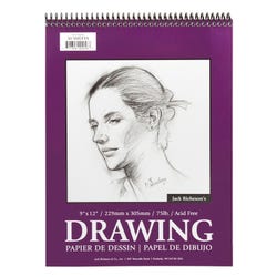 Image for Jack Richeson Heavy Weight Drawing Pad, 9 x 12 Inches, 75 lb, 30 Sheets from School Specialty