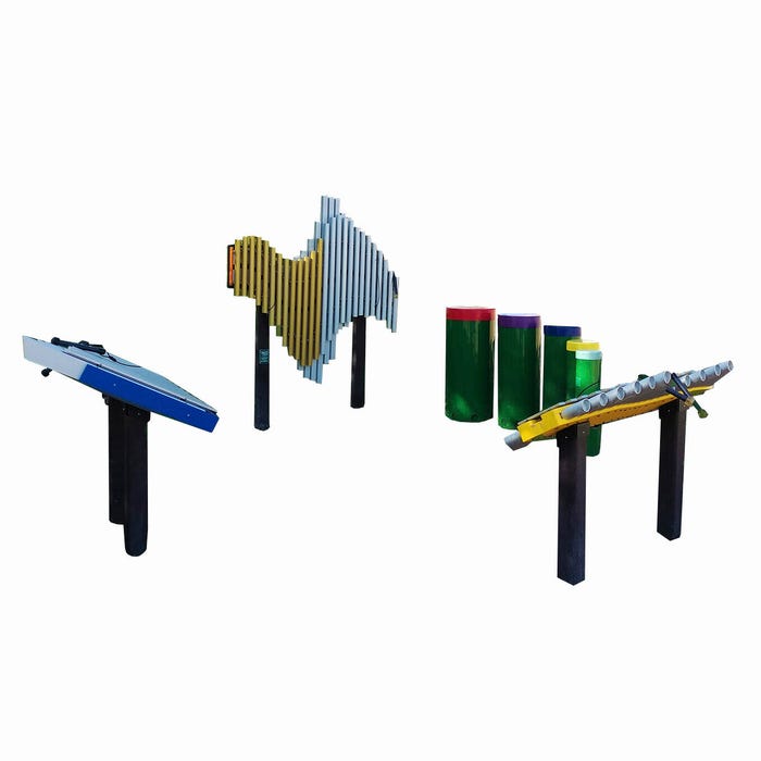 Freenotes Harmony Park Deluxe Playground Instrument Collection, In-Ground Mount