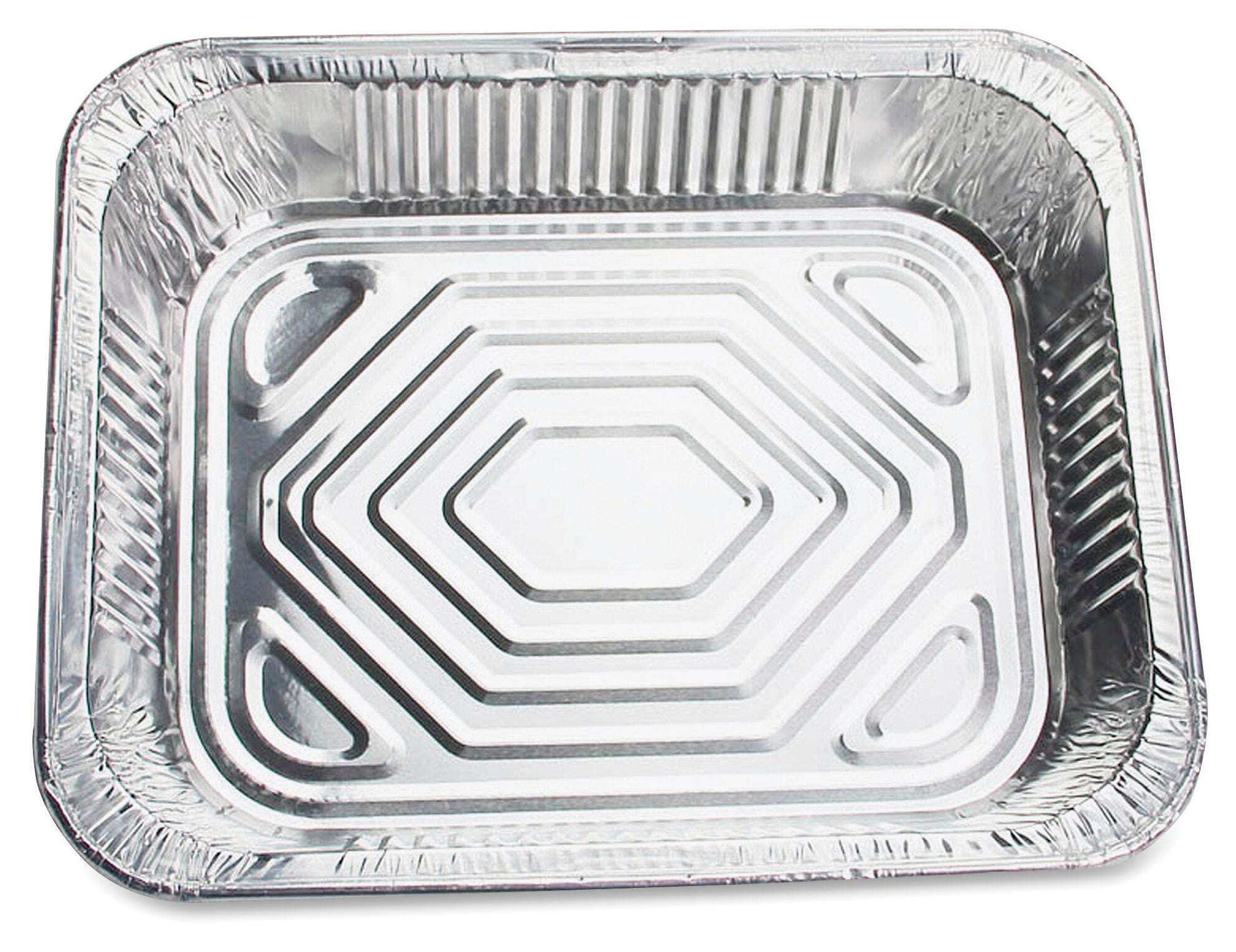 Genuine Joe Half-size Disposable Aluminum Pan, 1/2 inch, Pack of 100, Item Number 1562698