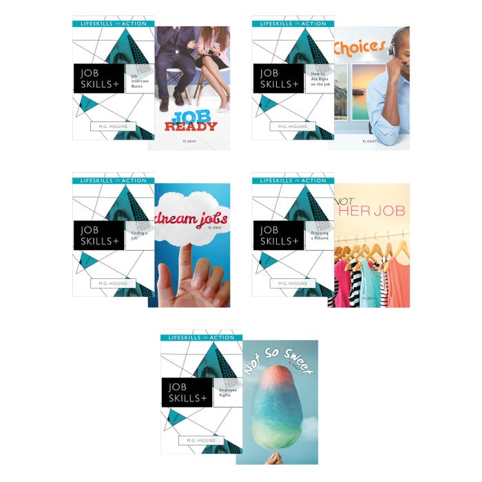 Saddleback Hi-Lo Life skills In Action: Job Skills Sample Set, High School, Set of 5 Books