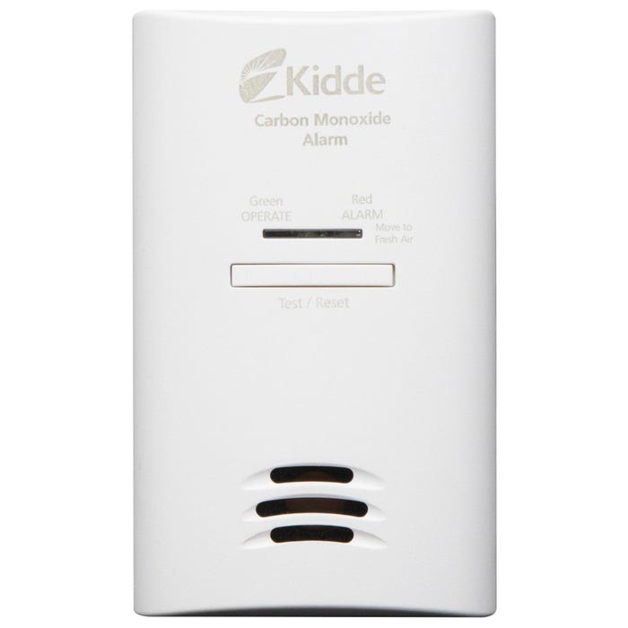 Kidde Fire Carbon Monoxide Alarm -- AC/DC Plug-In Detector, White