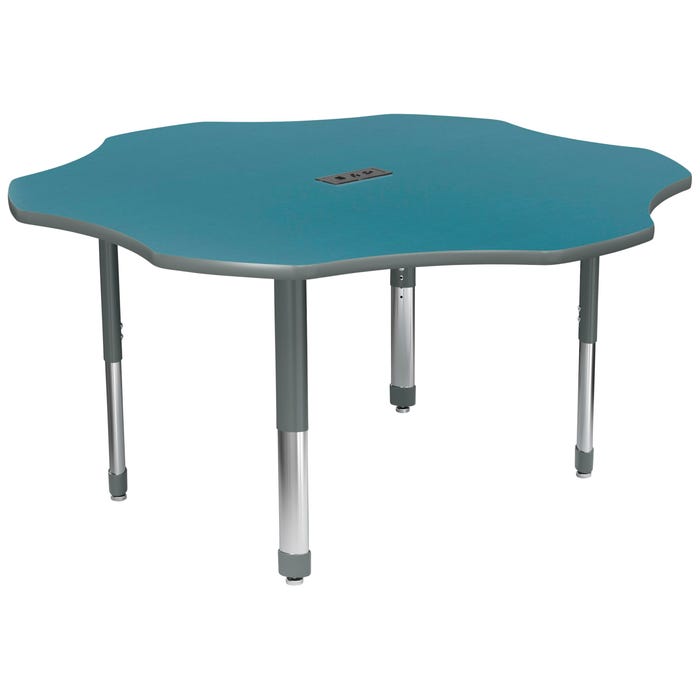 Classroom Select Activity Table with Power, Flower, 60 Inches