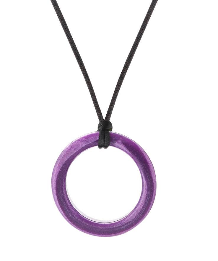 Chewigem Realm Chewable Ring Pendant, Purple, Item Number 2103961